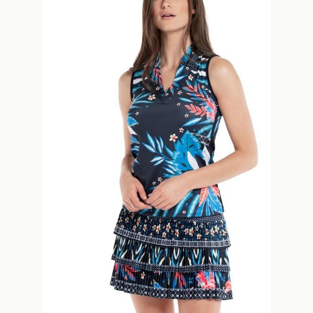 Lucky In Love Sleeveless Tank Top Keepin it Rio Golf Tennis Medium